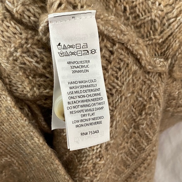 NEW Jessica Simpson Long Cardigan Button Up Sweater Tan Color Size Small - Picture 8 of 10